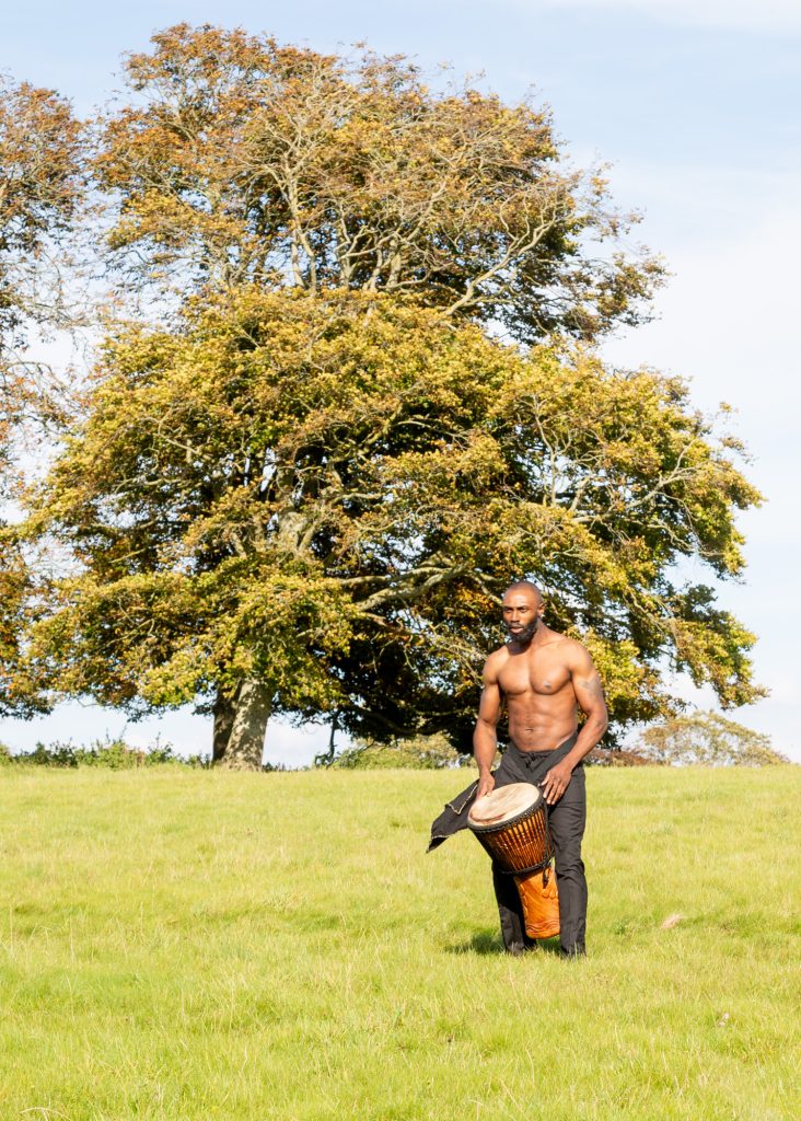 Irvin Pascal playing drums